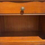 Classic wooden bedside table with drawer