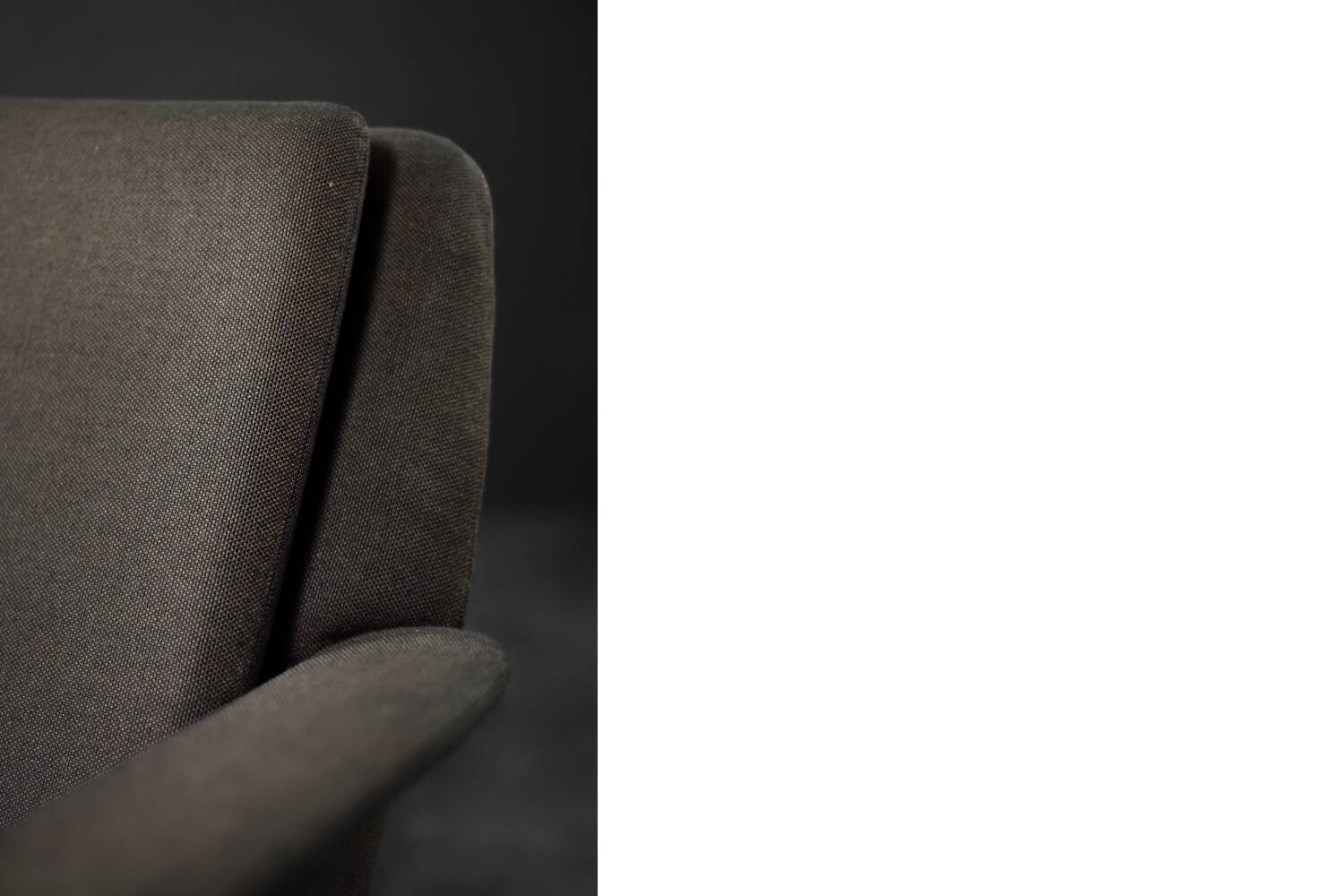 Vintage Mid-Century Danish Modern Brown 3-Seater Sofa by Folke Ohlsson