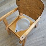 Children's wooden commode chair