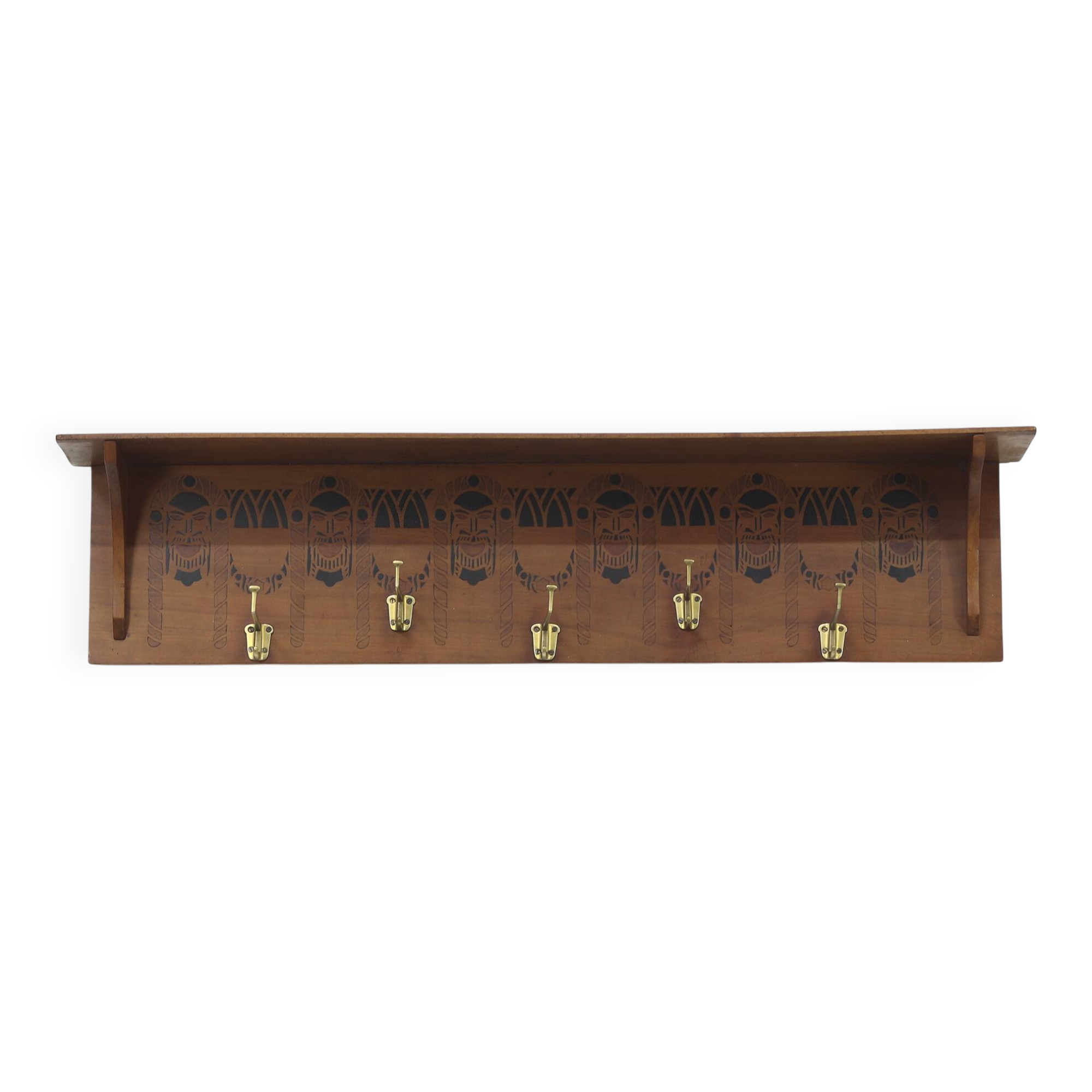 Porte-manteau unique de l'École d'Amsterdam / Art Déco