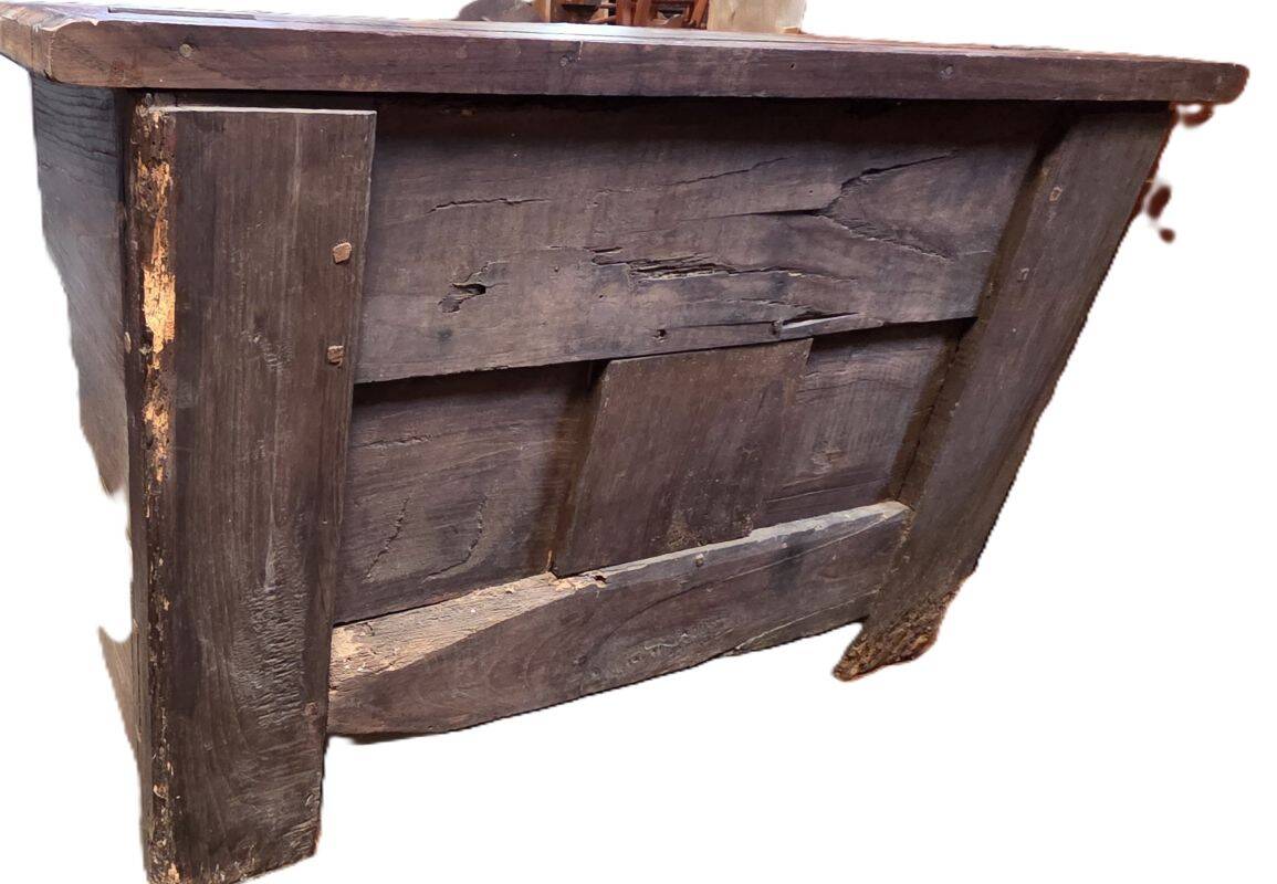 Small Breton Chest Decorated with Brass Nails