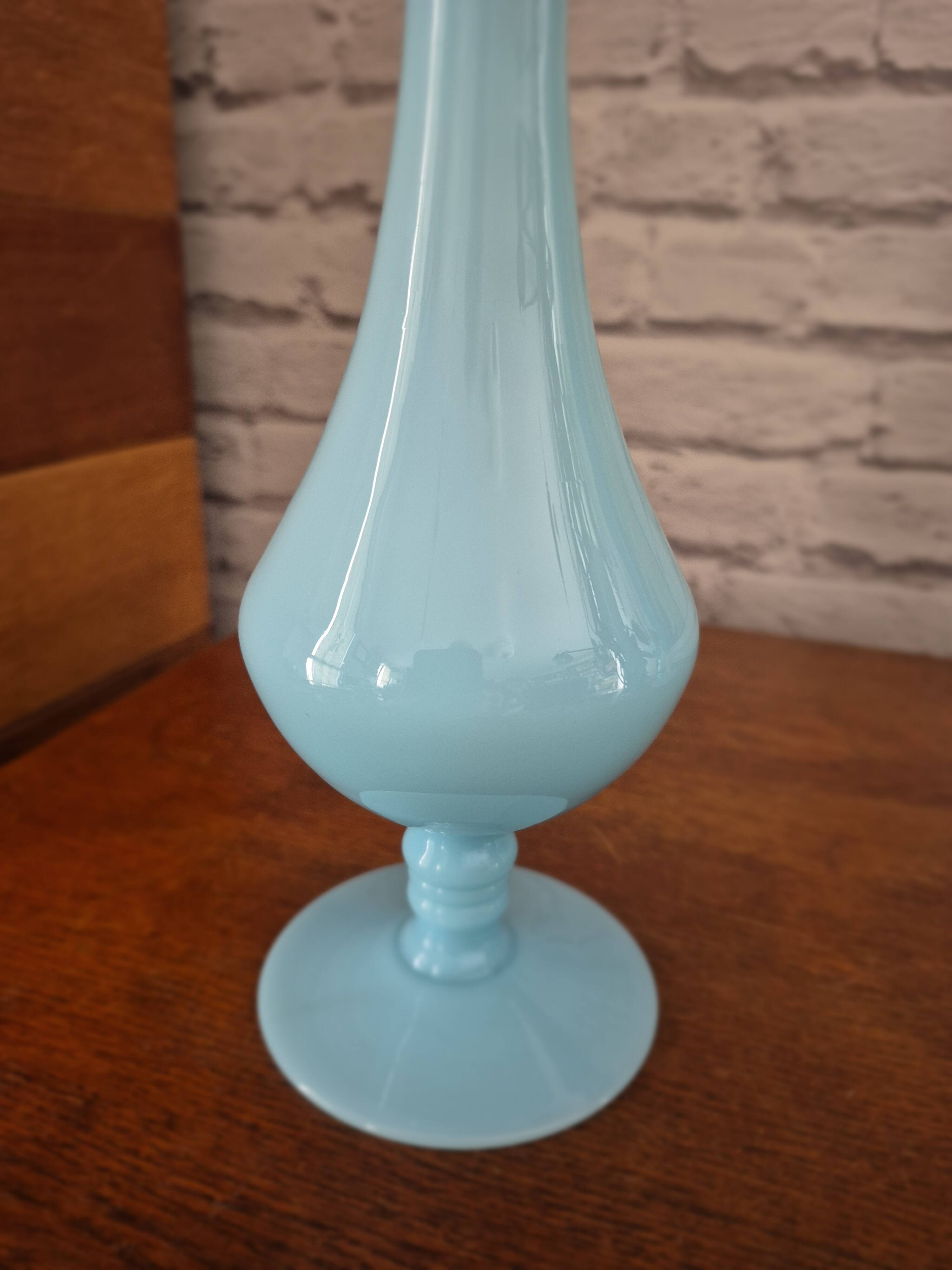 Vintage sky blue opaline vase