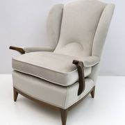 Attributed of Paolo Buffa Mid-Century Modern Italian Velvet Armchairs, 1950