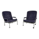 Paire de fauteuils lounge roulette design scandinave Bruno Mathsson