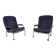 Paire de fauteuils lounge roulette design scandinave Bruno Mathsson