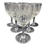 6 burgundy wine glasses baccarat paris service
