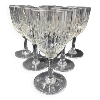 6 verres à vin de bourgogne baccarat service paris