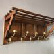 Solid oak coat rack, 30s/40s