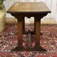 Bistro table in chestnut from the 1950s.
