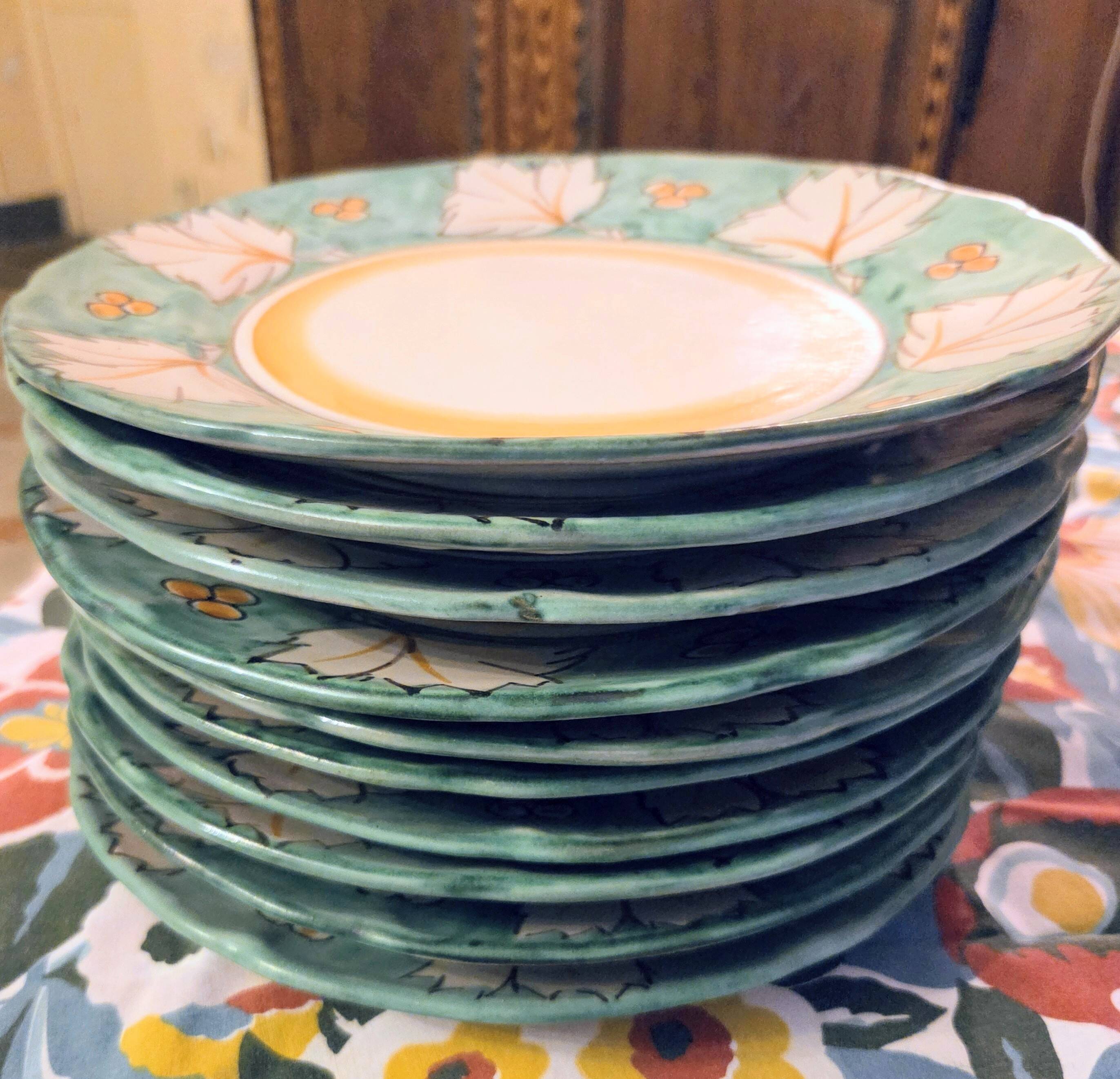 Italian ceramic plates from Vietri