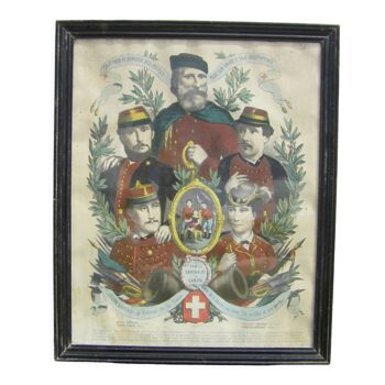 Engraving ww1 family Garibaldi