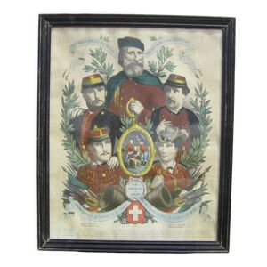 Gravure ww1 famille Garibaldi