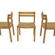 Vintage dining chair model 401 - JL Mollers Mobelfabric Denmark Papercord
