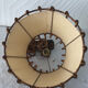 Vintage rattan pendant lamp with paper lampshade