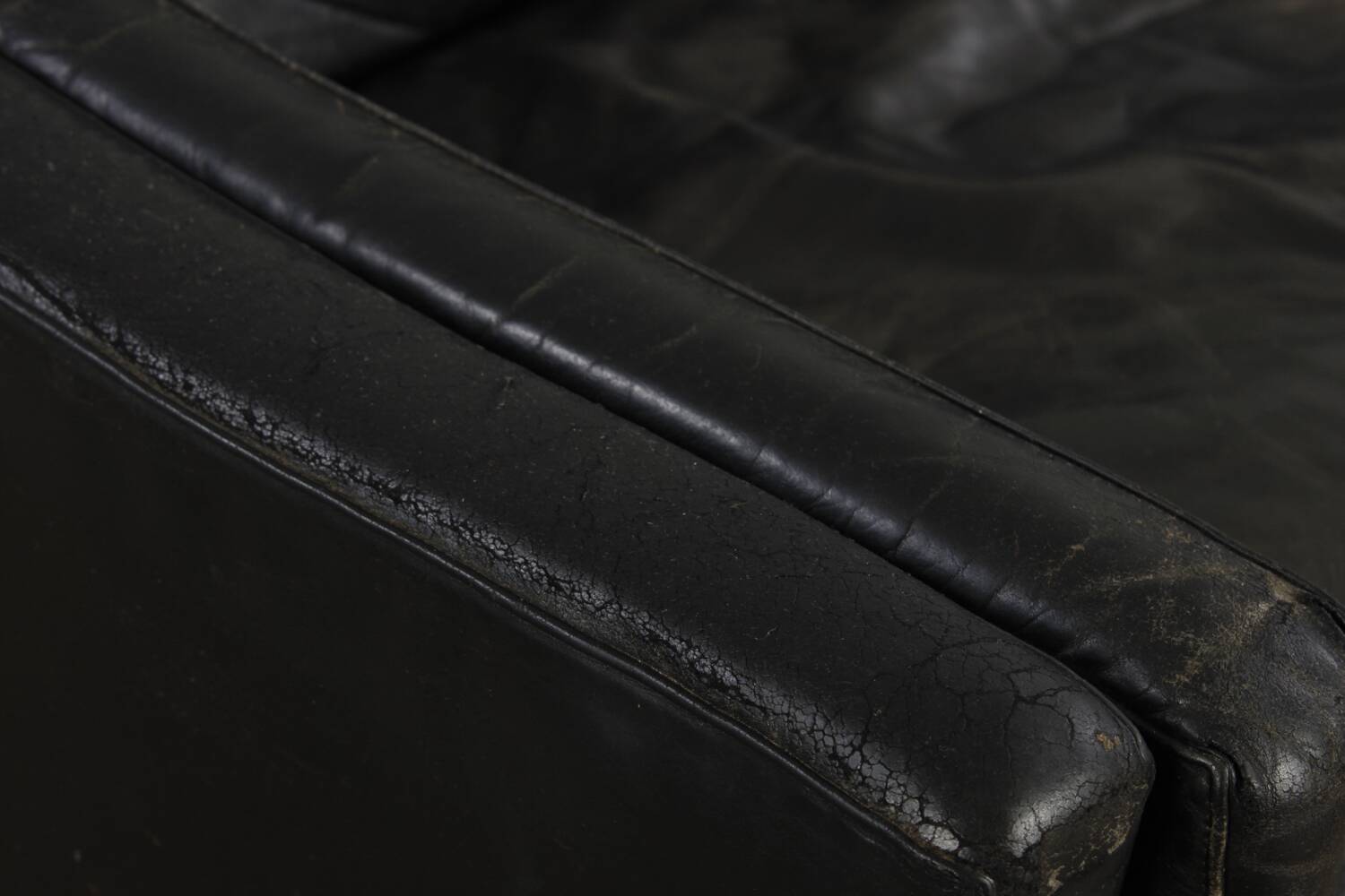 Vintage Sofa Mid Century Leder Danish Design 60er 70er