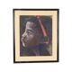 Peinture sur papier représentant une fille africaine, Weyne, 66 x 56 cm