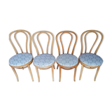 Suite of 4 chairs bistro curved wood