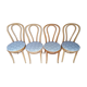 Suite of 4 chairs bistro curved wood