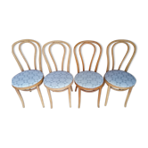 Suite de 4 chaises bistrot bois courbé