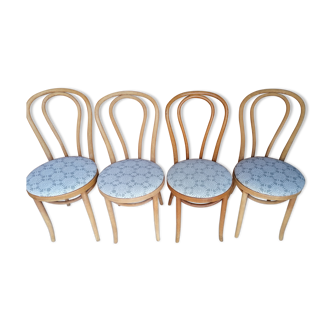 Suite of 4 chairs bistro curved wood