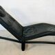 VINTAGE MID-CENTURY BLACK LEATHER CHAISE LOUNGE BY INGMAR RELLING