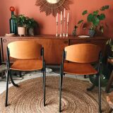 Set of 2 vintage Souvignet chairs made in France