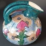 Iridescent porcelain vase with dandelion decoration, Amphora, Czechoslovakia, 1920.