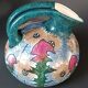 Iridescent porcelain vase with dandelion decoration, Amphora, Czechoslovakia, 1920.