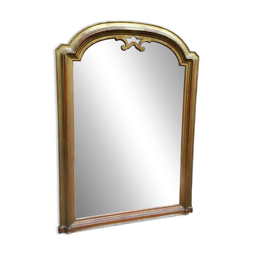 Miroir En Bois Et Peinture Dorée , Période 800,