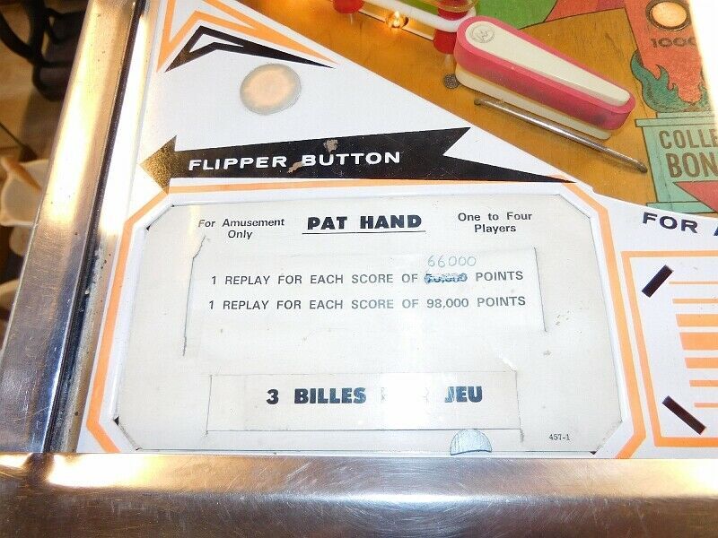 Flipper williams pat hand 1975