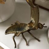 Original ashtray in the shape of a fly in brass