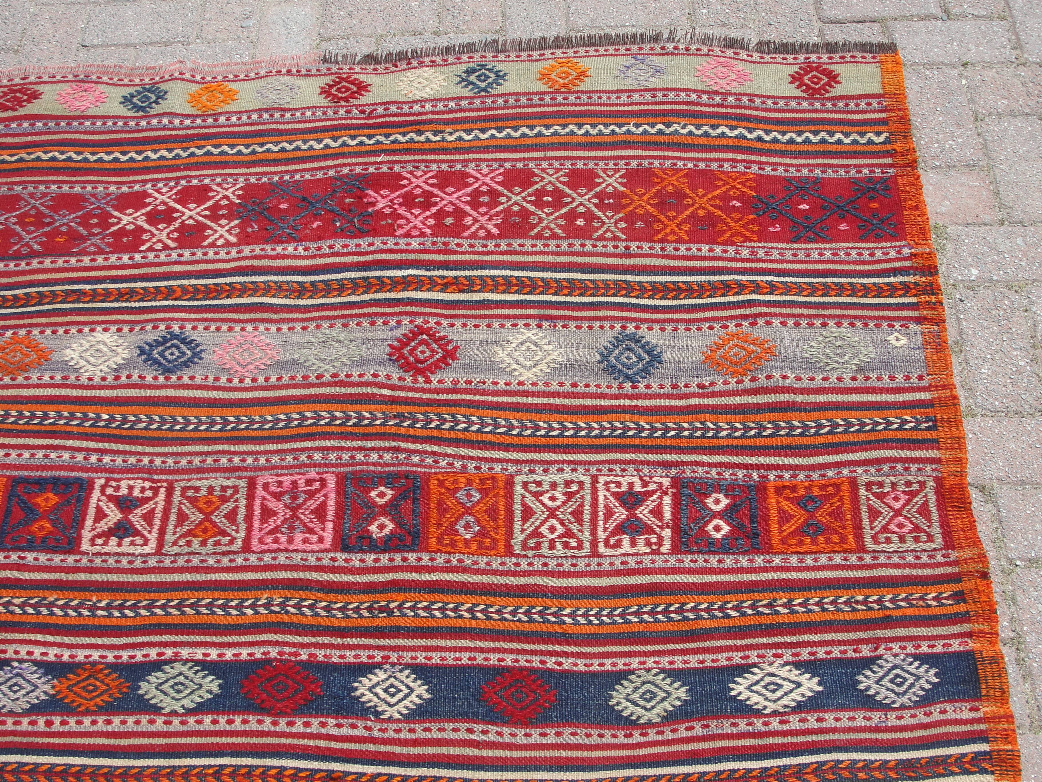 Turkish Kilim rug, vintage area rugs