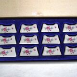 Set of 12 vintage cutlery in French porcelain with a lovely floral decoration 4430