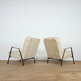Set of two rare Pierre Guariche lounge chairs for Trefac Belgium