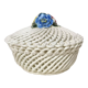 Corbeille en porcelaine tressée vintage