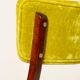 Chaise Mid-Century Moderne, Velours Vert Citron, FR Dedar, Pologne, Années 1960