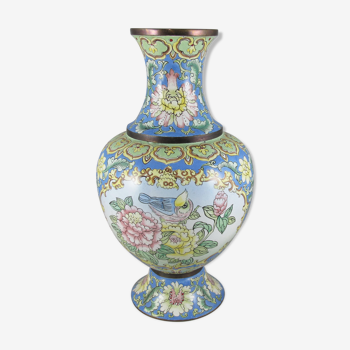 Chinese vase in bronze canton enamels