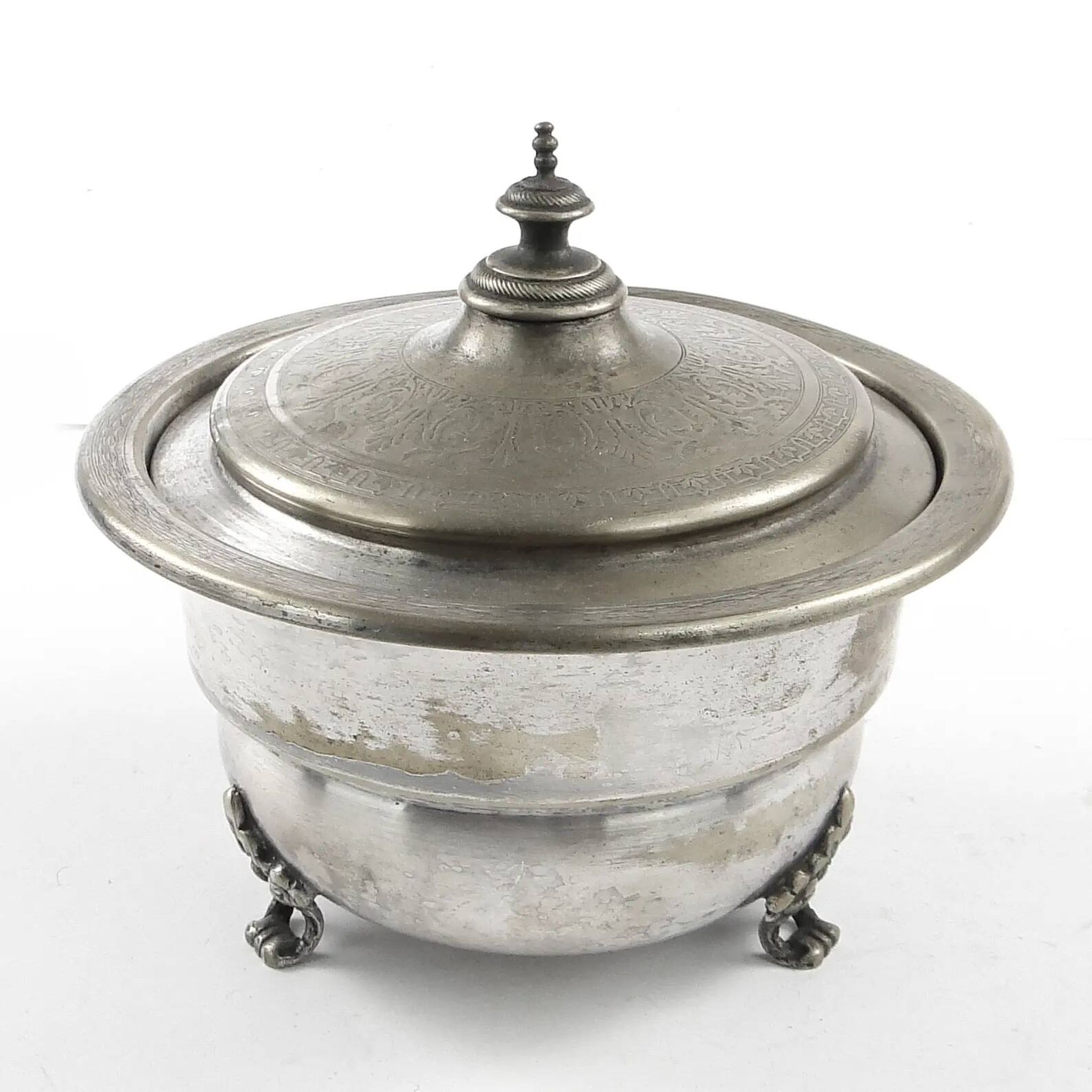 Eclectic caviar server, silver-plated brass, Henneberg Brothers, Poland, 19th century
