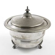 Eclectic caviar server, silver-plated brass, Henneberg Brothers, Poland, 19th century