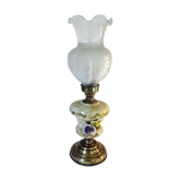 Ceramic and brass lamp with glass tulip