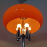 Italian orange plastic and chrome table lamp, 1960s