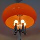 Italian orange plastic and chrome table lamp, 1960s