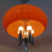 Italian orange plastic and chrome table lamp, 1960s