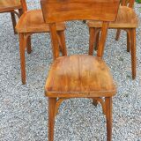 Set of 6 1950s bistro chairs