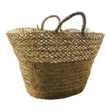 Openwork wicker basket