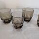 7 smoked glasses French design 1970s