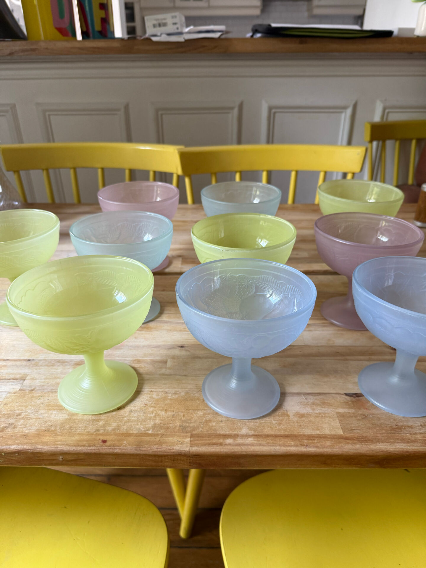 Lot de 11 coupes à glace Luminarc / arcoroc Pastel