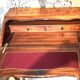 Small 19th century Napoleon III style secretary with folding top and marquetry