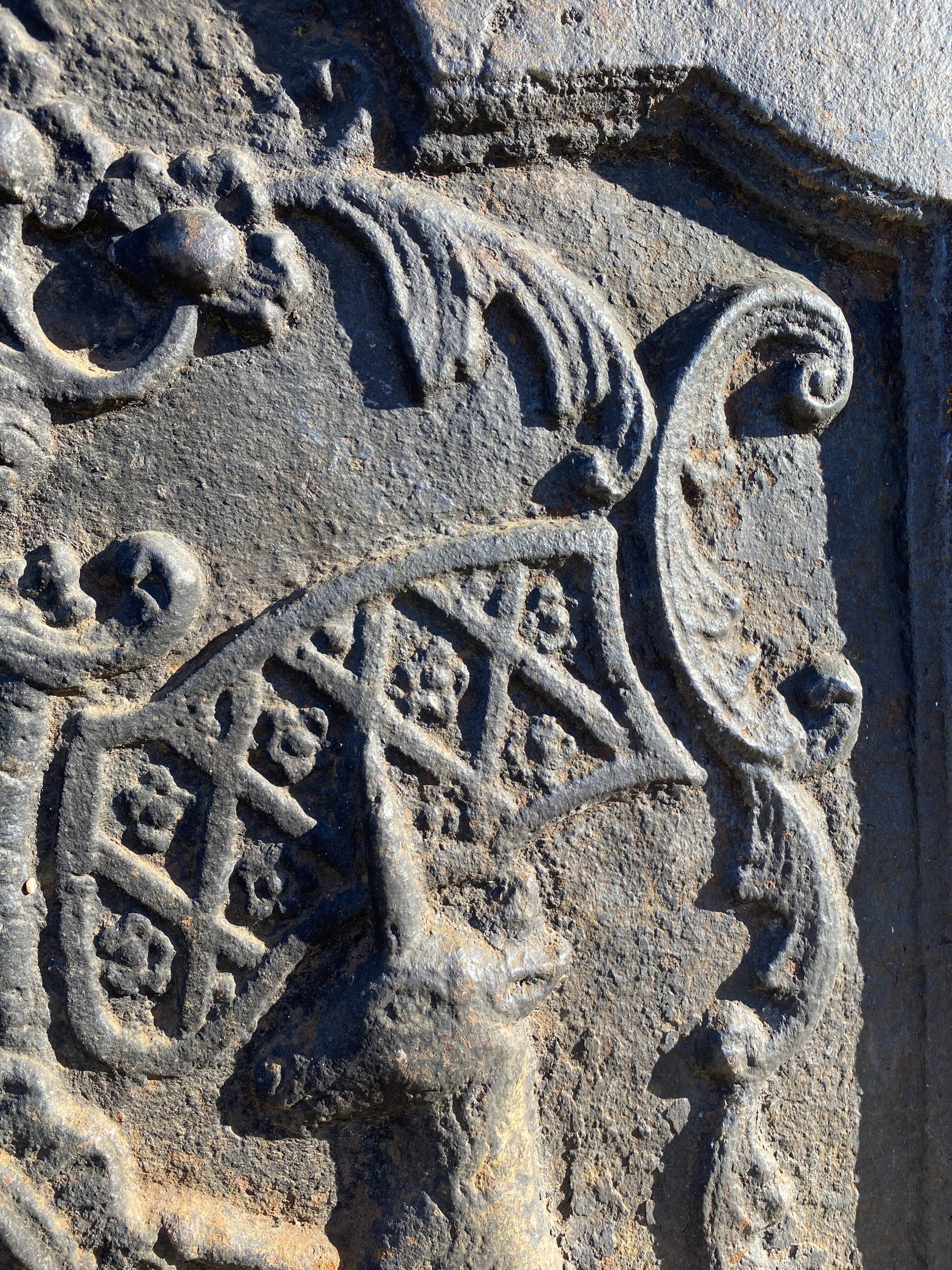 Castle unicorn fireplace plate