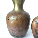Pair of Indian vases in solid brass